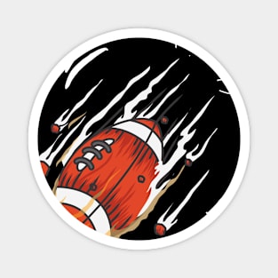 American Football Stylish Fireball Magnet